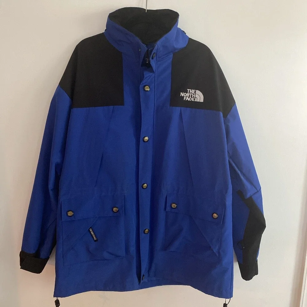 Vtg The North Face Size‎ XXL GORE-TEX Mens Shell Jacket Waterproof Blue